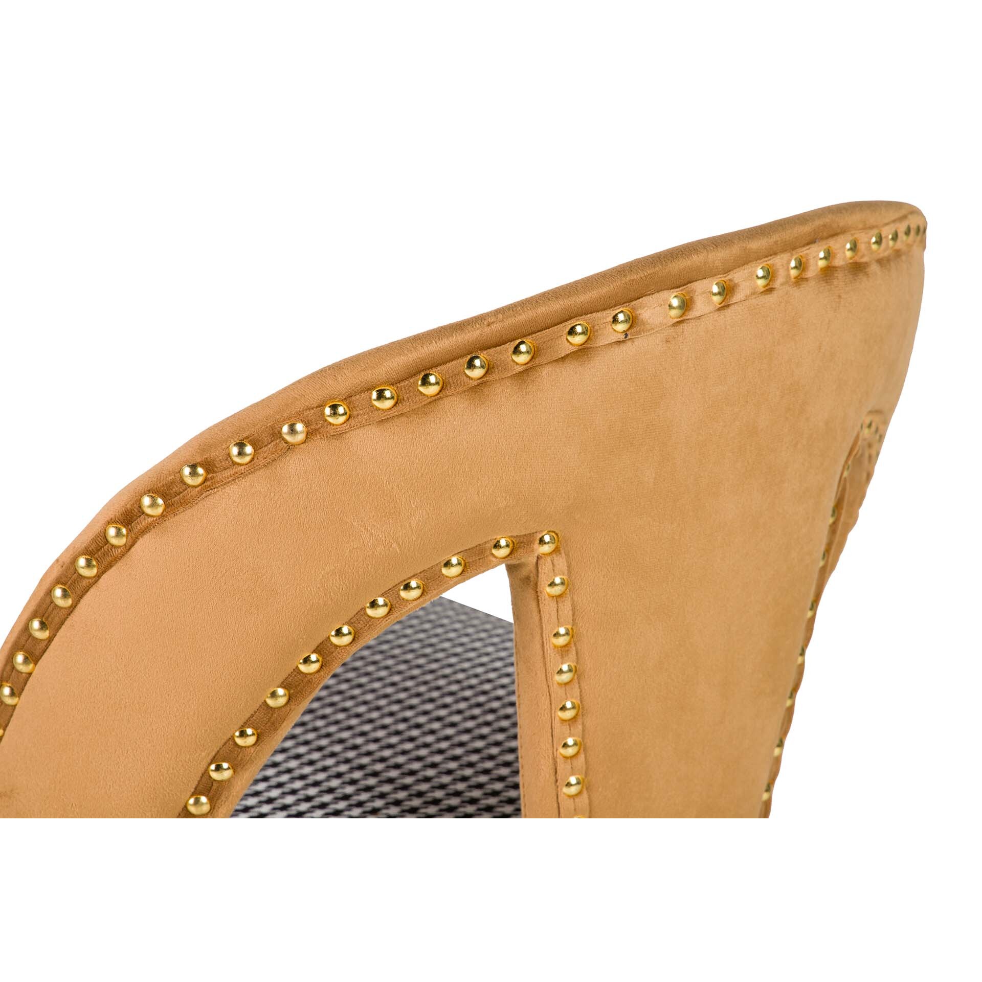 Taburete Bar Velvet Amarillo Harbor 46x53x106 Cm