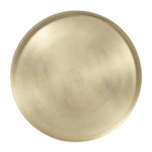 Table d'appoint ronde en métal noir et plateau laiton D45 cm - Corry