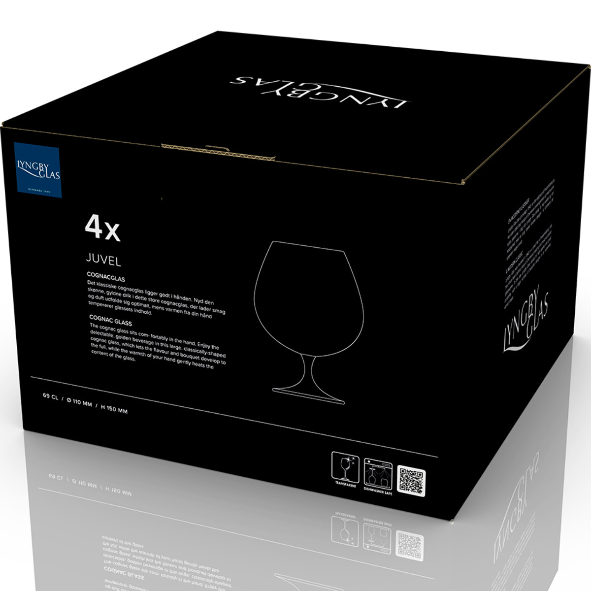 Set de 4 verres à cognac Juvel 69 cl