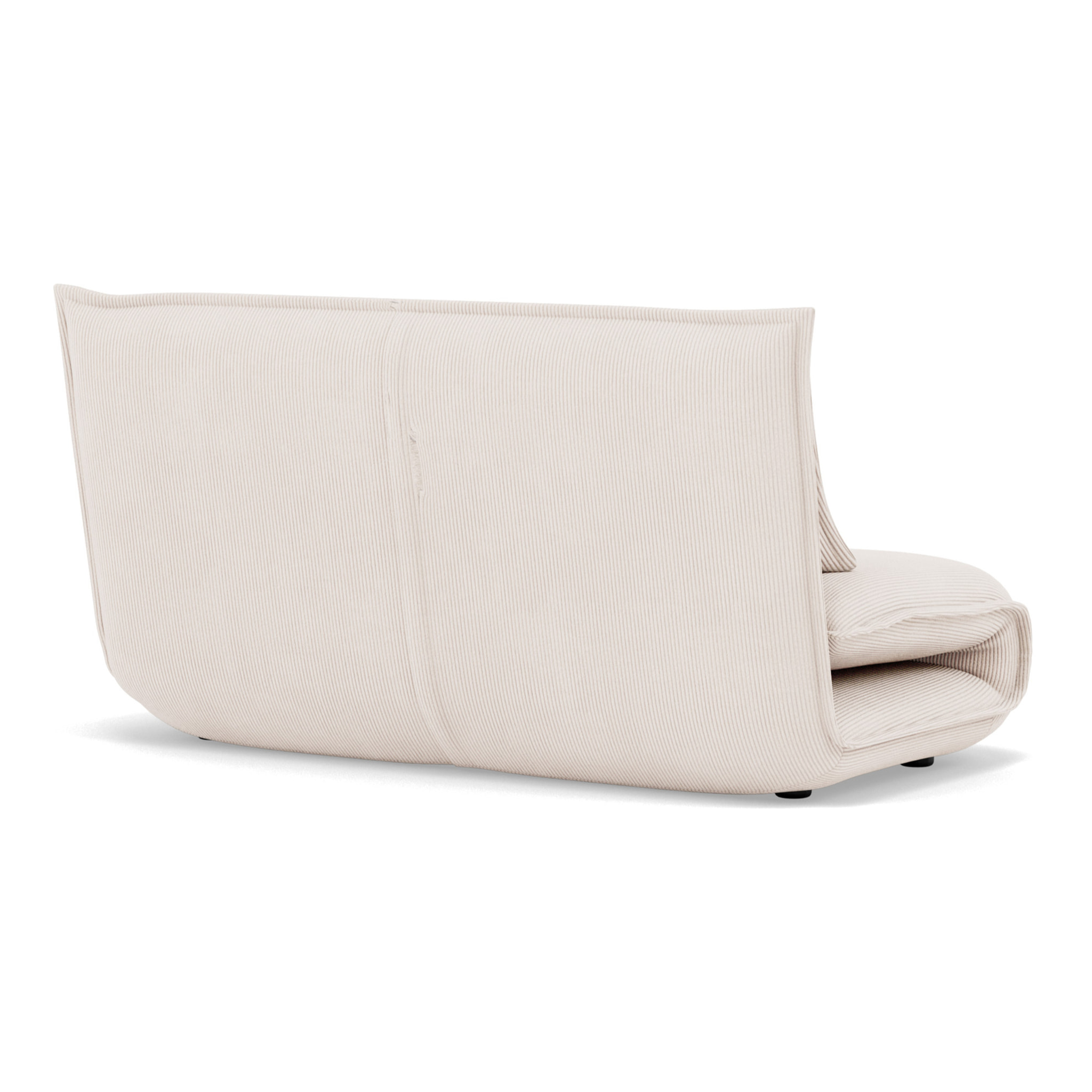 Candice - Banquette 2 places convertible clic-clac en velours côtelé - Beige