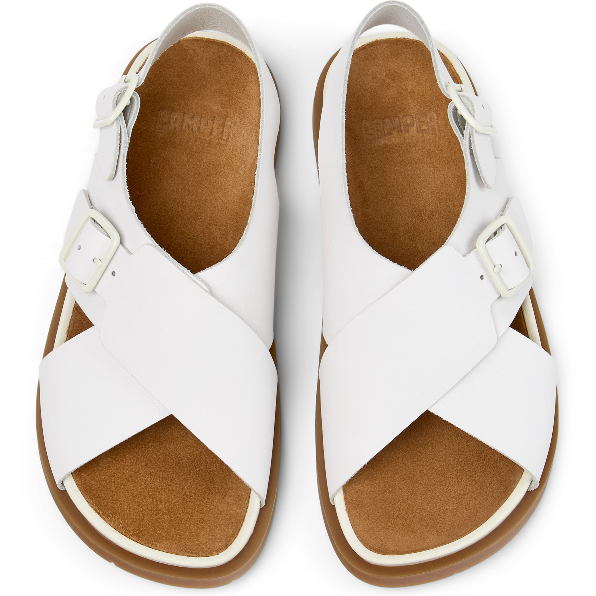 Sandali - CAMPER Lluc Sandal - Bianco - Pelle liscia
