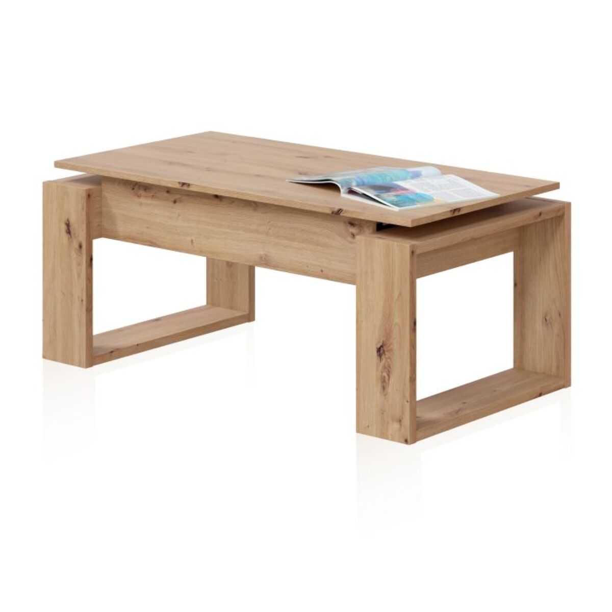 Mesa de centro elevable Neo Roble Nodi