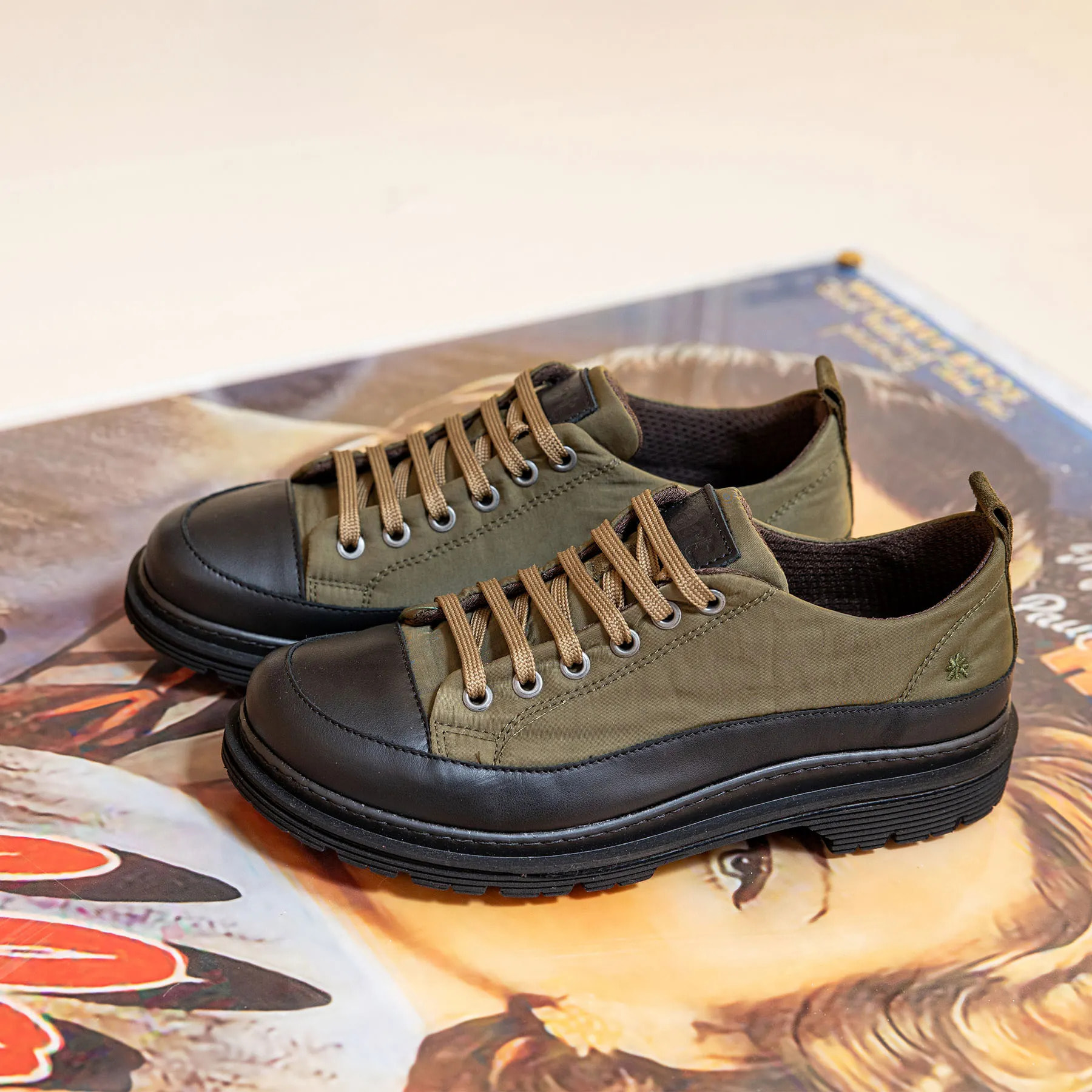 Zapatos 1894 NYLON BURDEOS-BLACK/ BIRMINGHAM color Burdeos-black