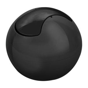 Poubelle à bascule PP BOWL 1L Noir Uni Spirella