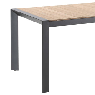 Table de jardin Braga noire 202x100cm Gescova