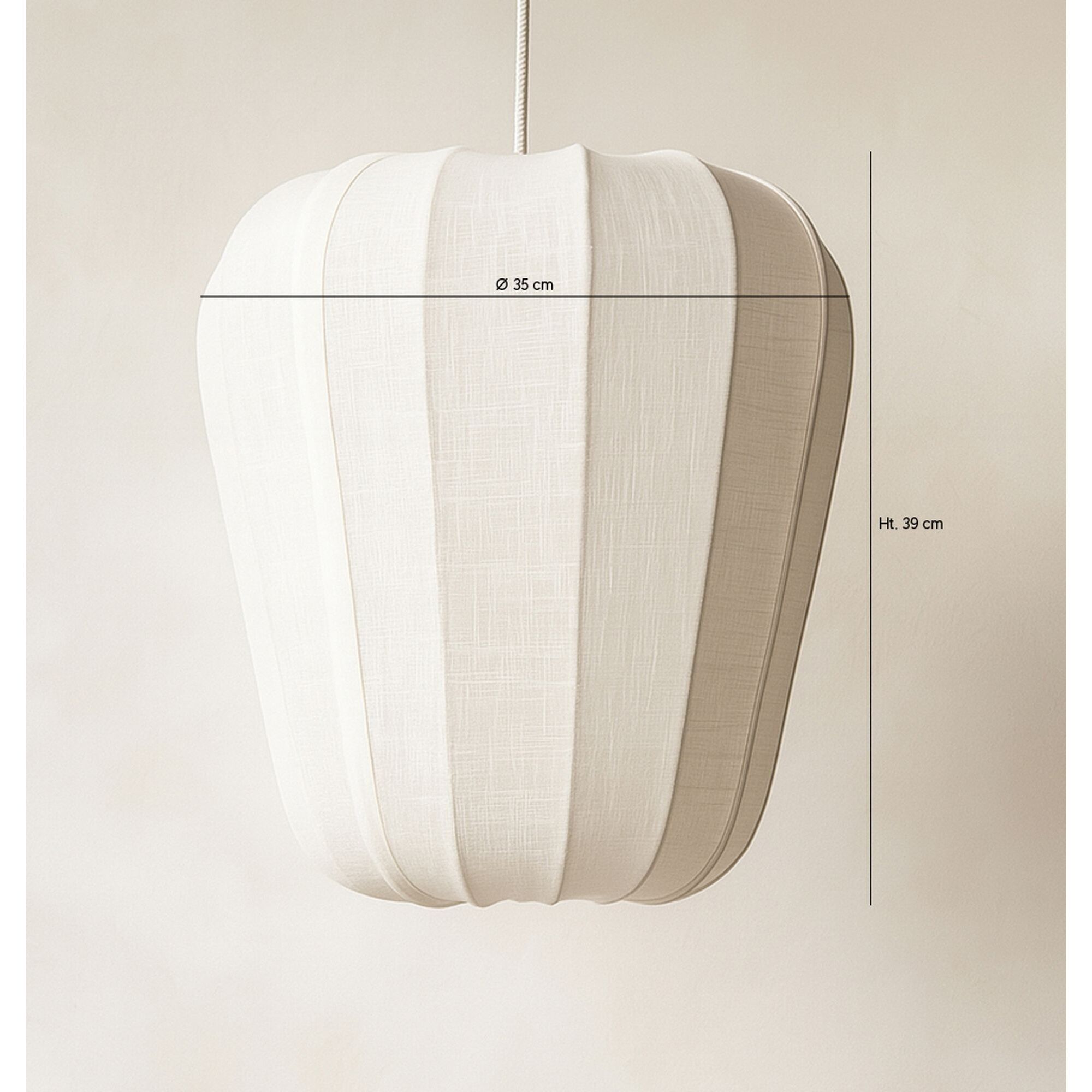 Suspension en coton ivoire et métal h39cm ALBA