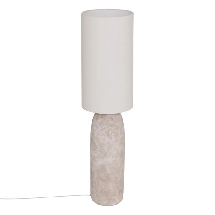 Lampadaire droit secteur Keyah gris H111cm