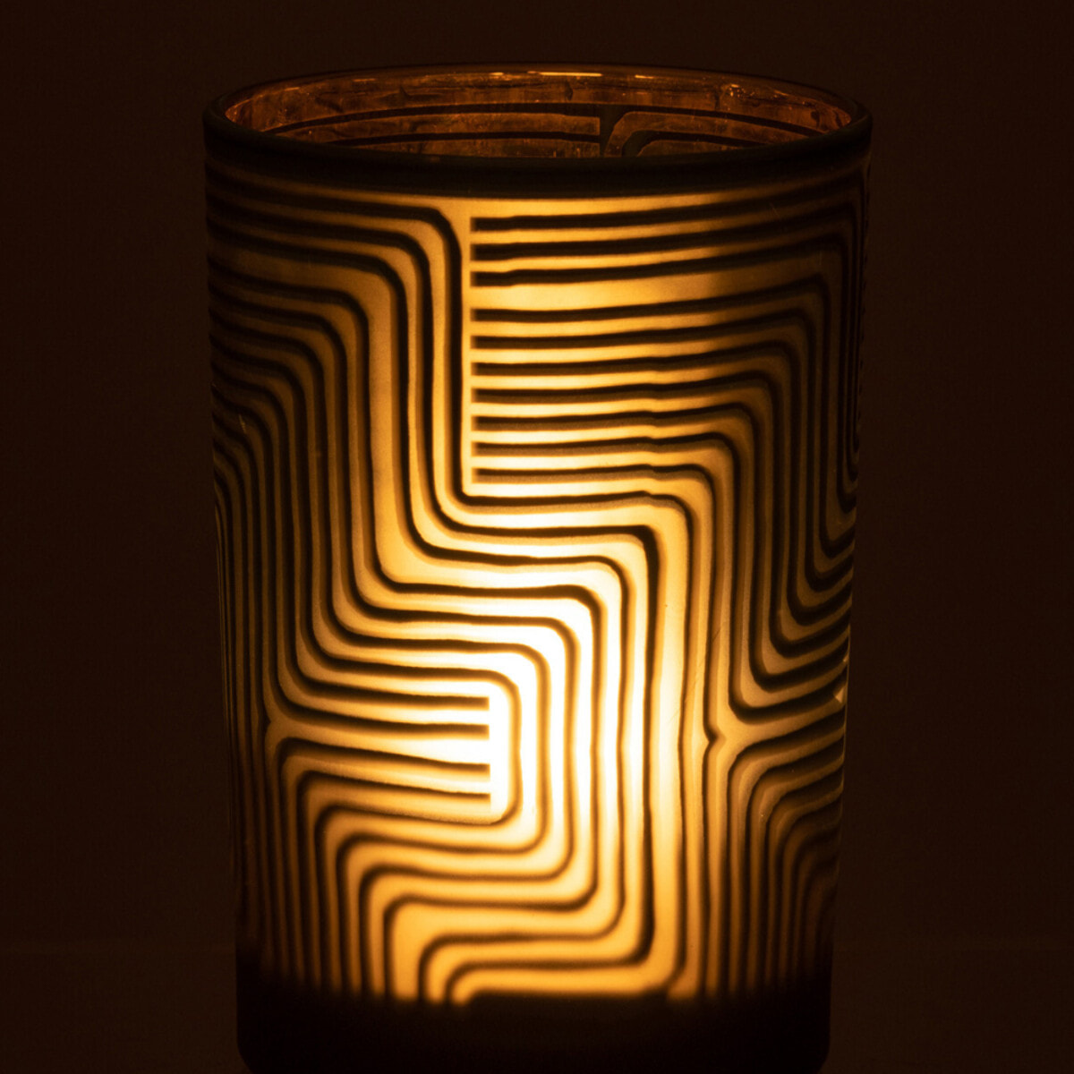 J-Line photophore Zigzag - verre - vert - large