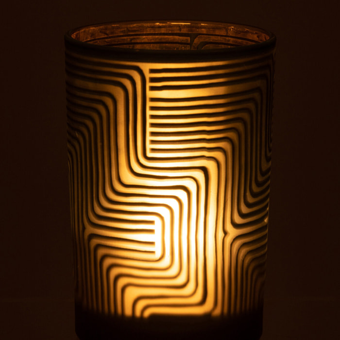 J-Line photophore Zigzag - verre - vert - large