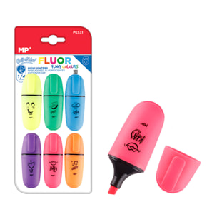 MARCADOR FLUORESCENTE MINI 6 Uds.