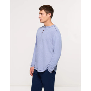 Camiseta Manga Larga Azul - Deary