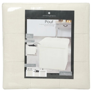 Pouf pliant "Lysandre" beige