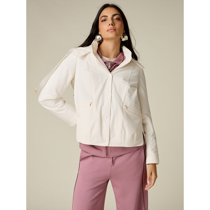 Oltre - Piumino lightweight liscio packable - Bianco