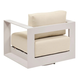 Fauteuil de jardin rotatif ALLURE Beige / Avoine