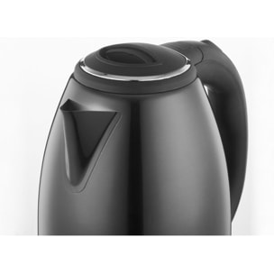 Bouilloire électrique 1.8L inox sans fil noir Herzberg HG5011-BLK