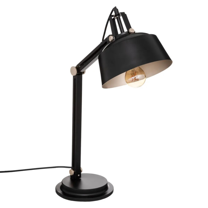 Lampe arc "Soul" - métal - noir - H55 - 8 cm