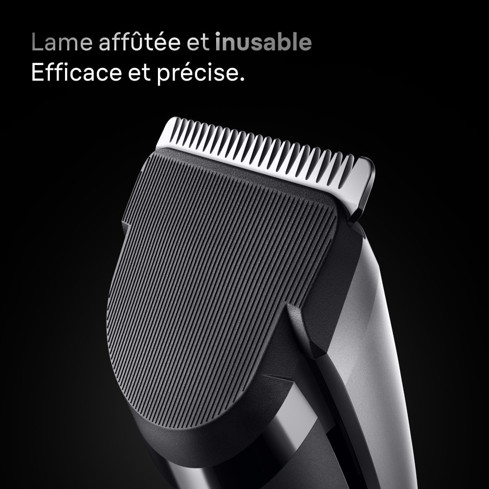 Braun Tondeuse À Cheveux Series 7, + 5 Outils Pour Créer Son Style, Lame Affûtée Et Inusable, 17 Longueurs, HC7590, Gris