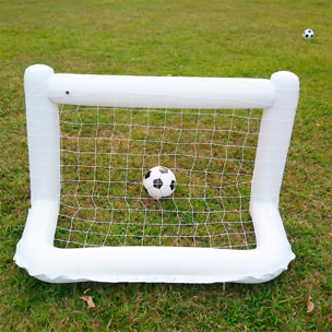 DAM Portería hinchable de fútbol y balón. 160x105cm. 160x80x105 Cm. Color: Blanco