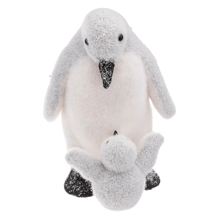 Bébé et maman pingouin 27cm en polyfoam