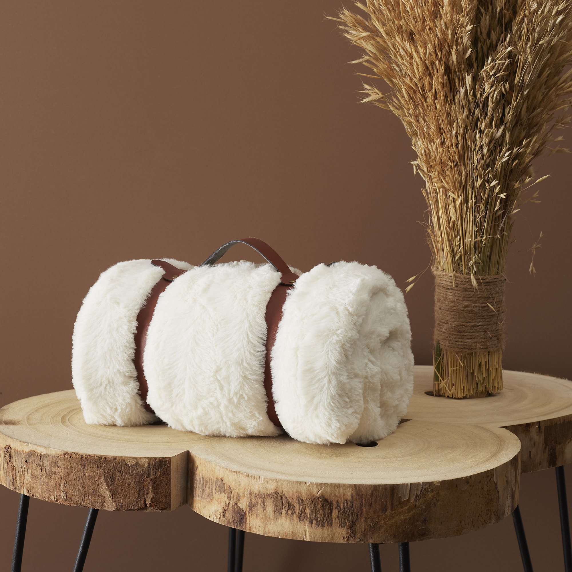Plaid - HOME DECO FACTORY - Imitation Fourrure - Blanc
