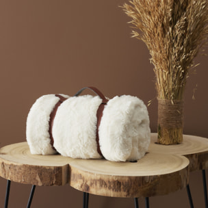 Plaid - HOME DECO FACTORY - Imitation Fourrure - Blanc