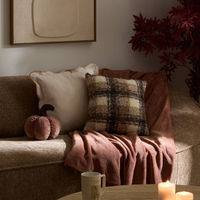 Coussin Automne carré 40x40cm beige