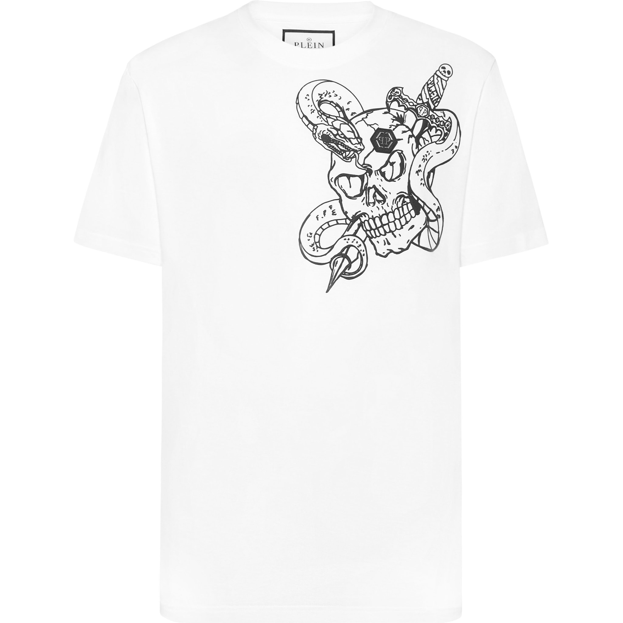 PHILIPP PLEIN T-Shirt Round Neck SNAKE