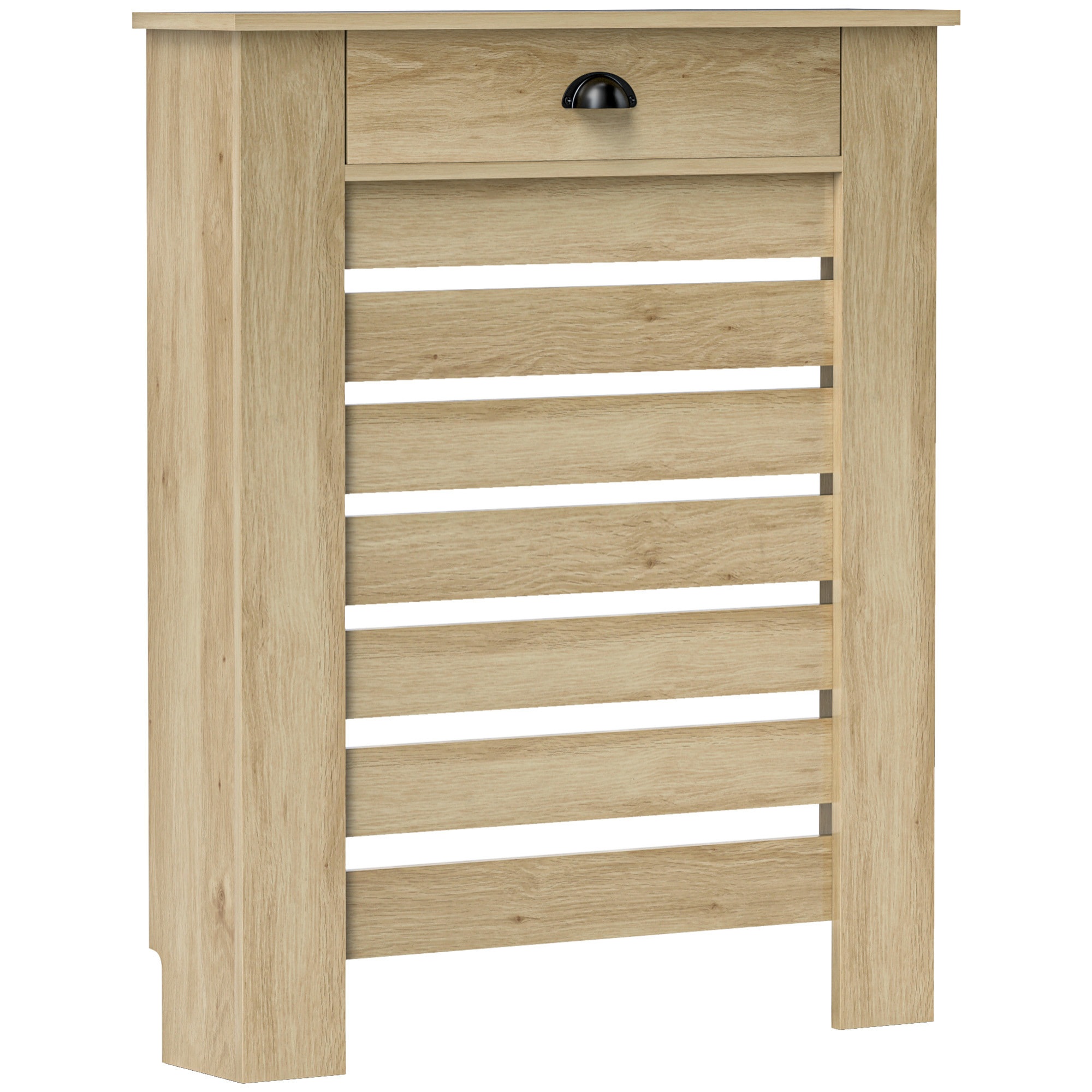 Cubre Radiadores con Cajón Cubreradiador de MDF Cubierta para Radiador para Salón Dormitorio Pasillo 78x19x95,5 cm Roble