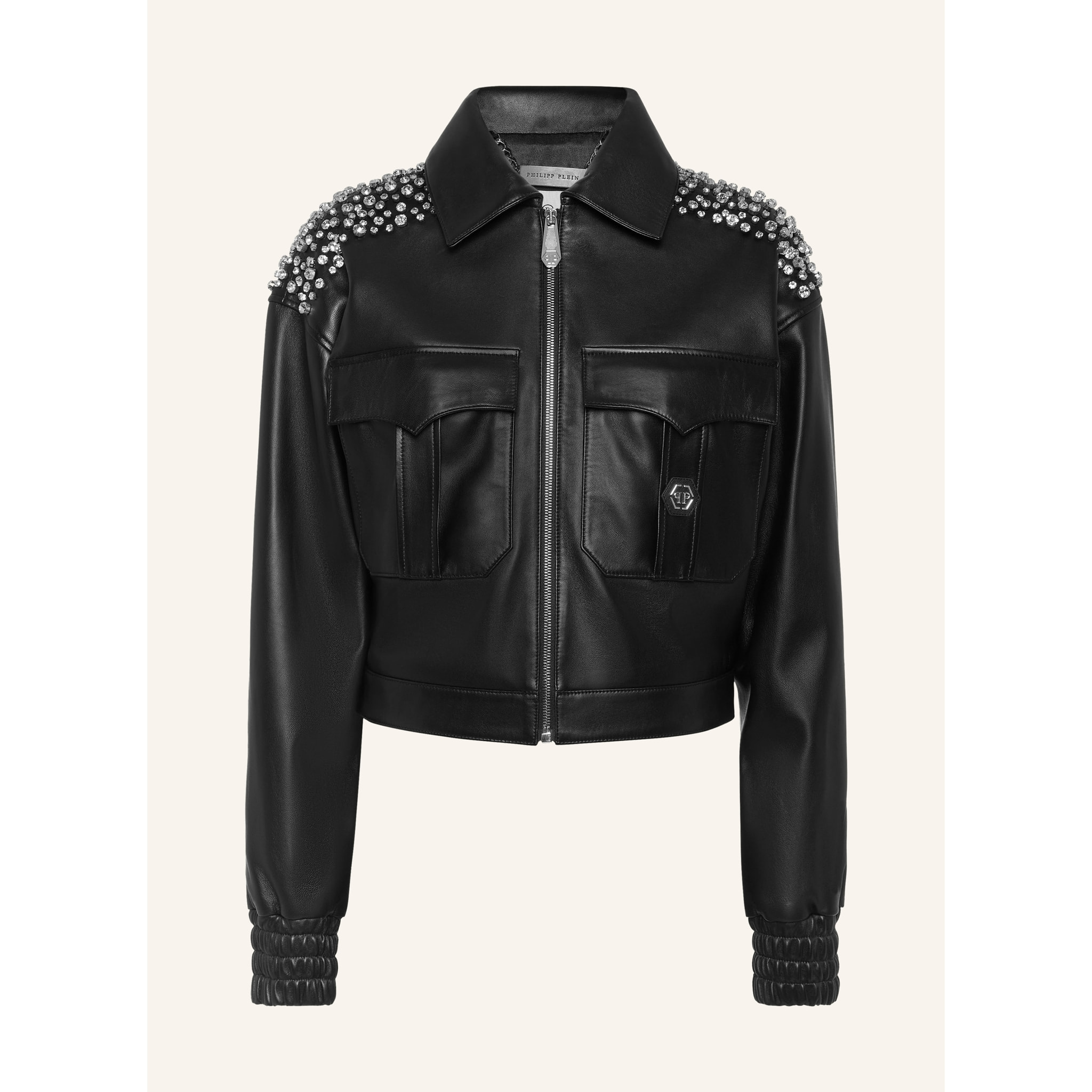 PHILIPP PLEIN Bomber in pelle SIGNATURE