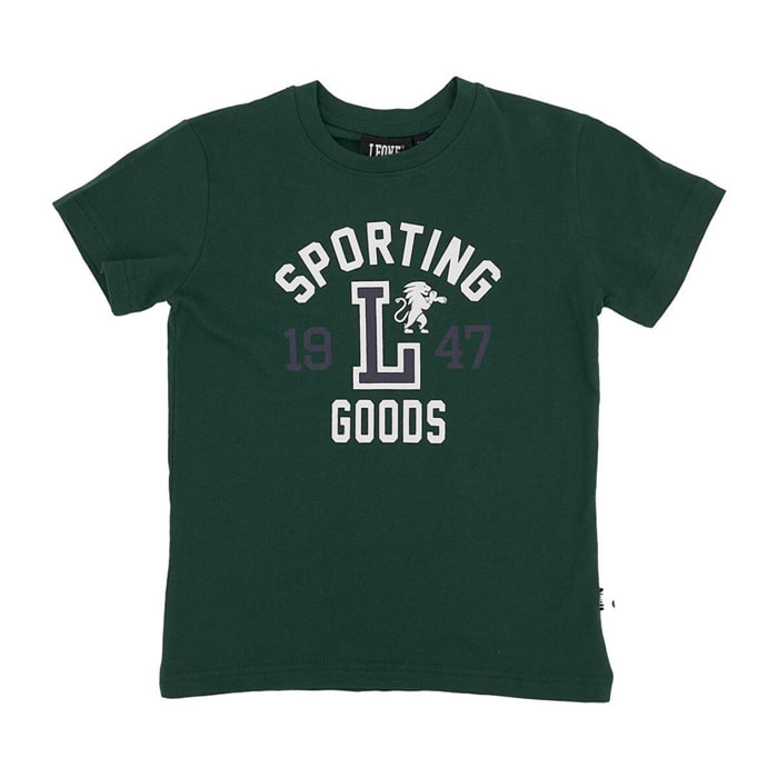 Camiseta universitaria infantil de manga corta.