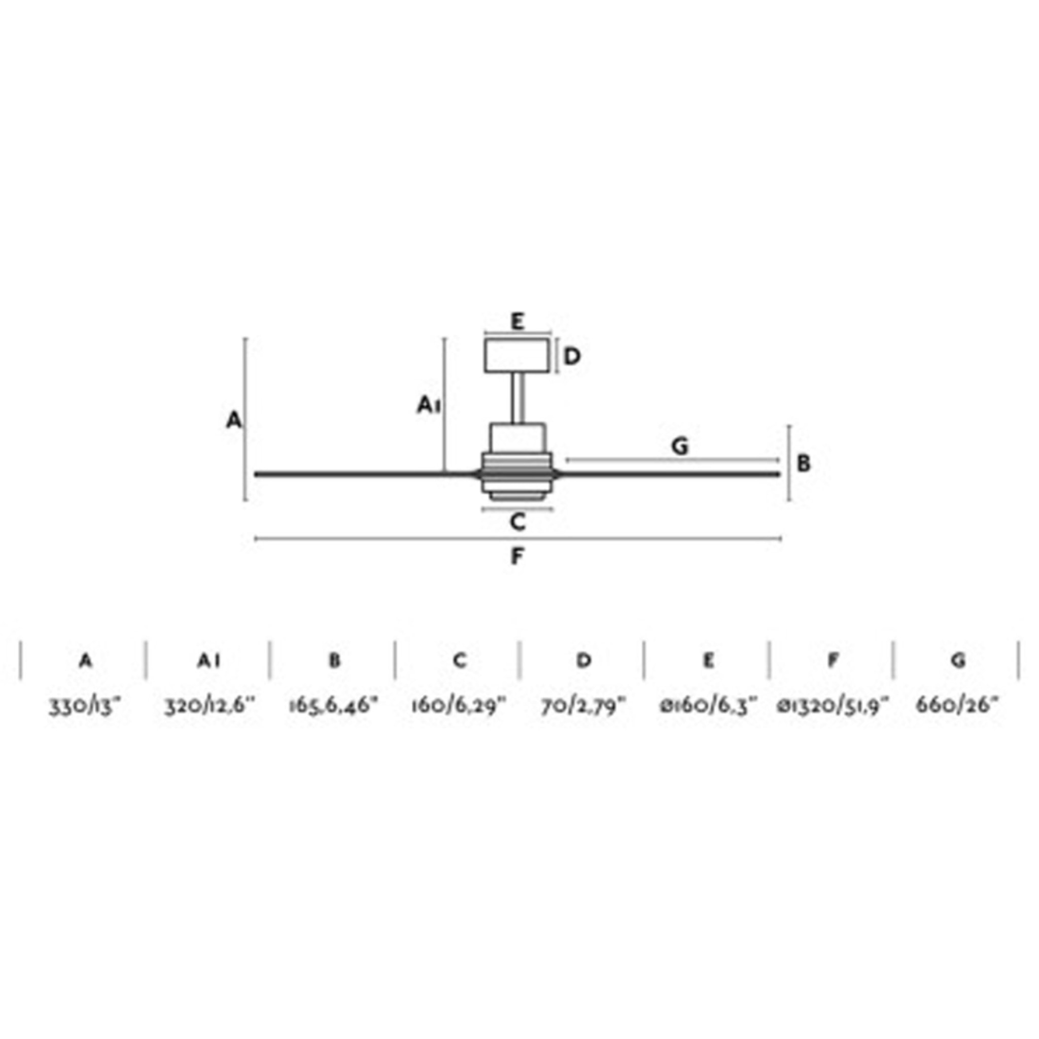 LANTAU L LED Ventilateur nickel mat DC