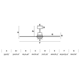 LANTAU L LED Ventilateur nickel mat DC