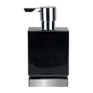 Distributeur de savon Céramique ROMA Noir & Argent Spirella