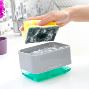 Dispenser di Sapone 2 in 1 per Lavandino Pushoap InnovaGoods