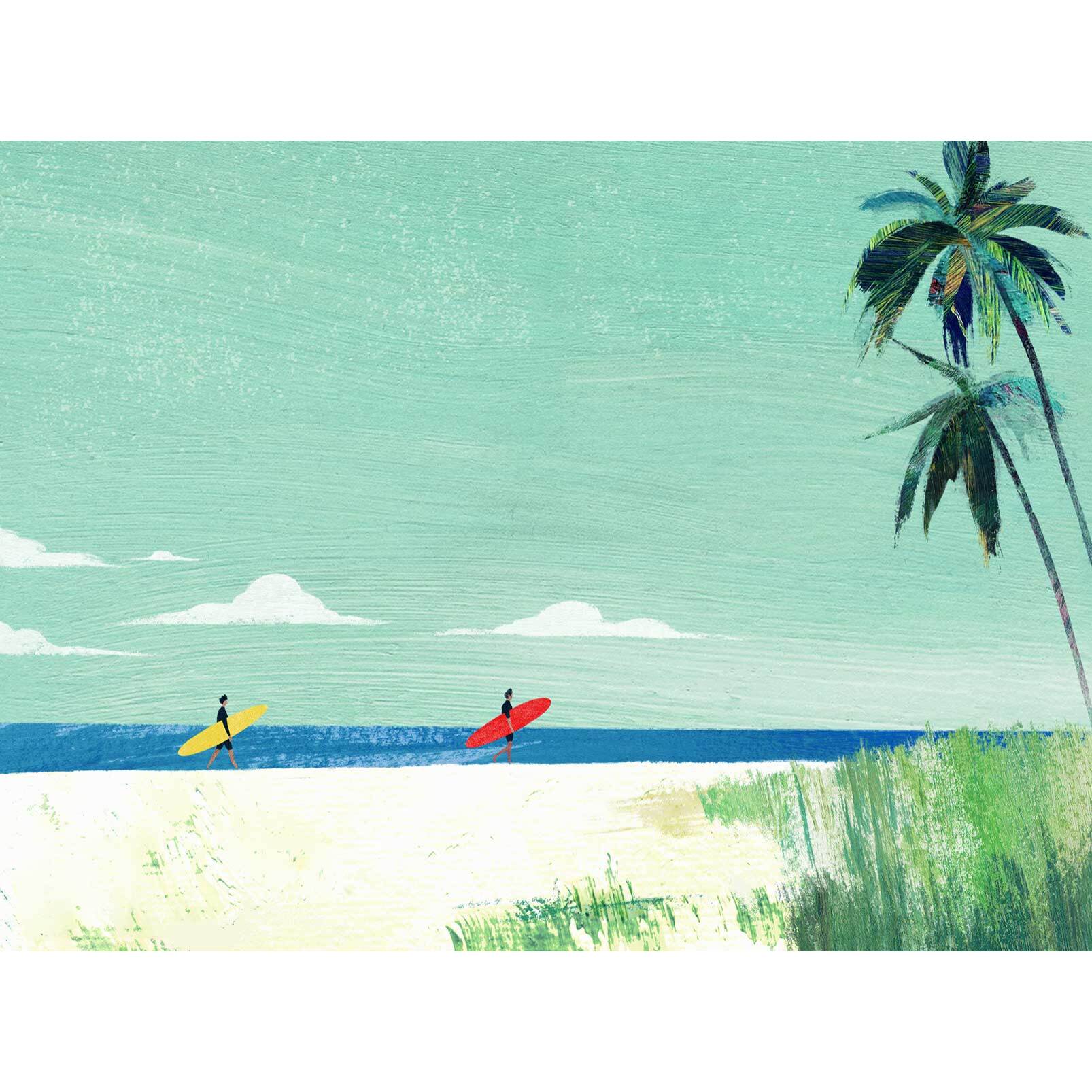Papier peint retour de surf Intissé