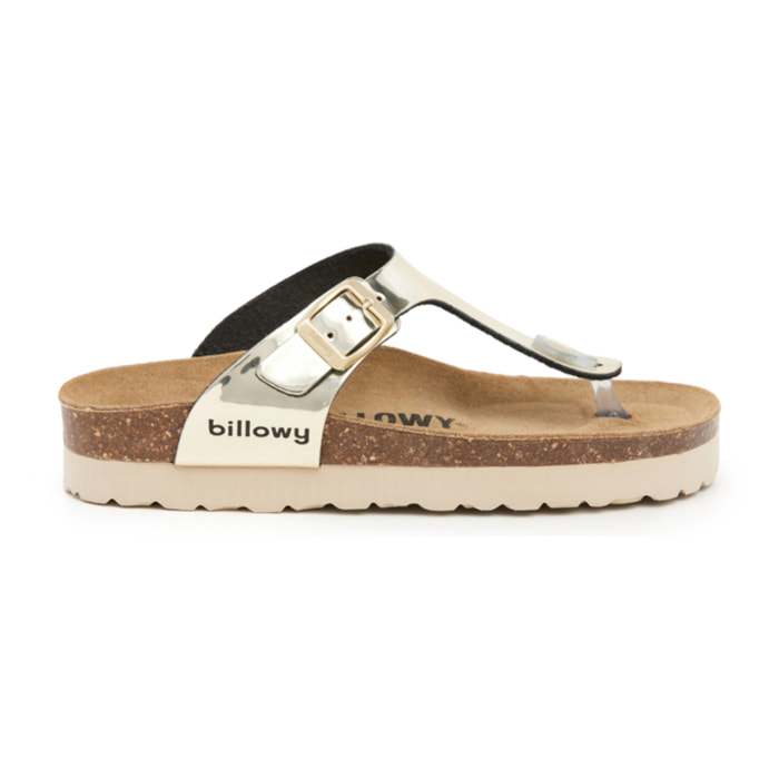 SANDALO CON ZEPPA BILLOWY DORATO