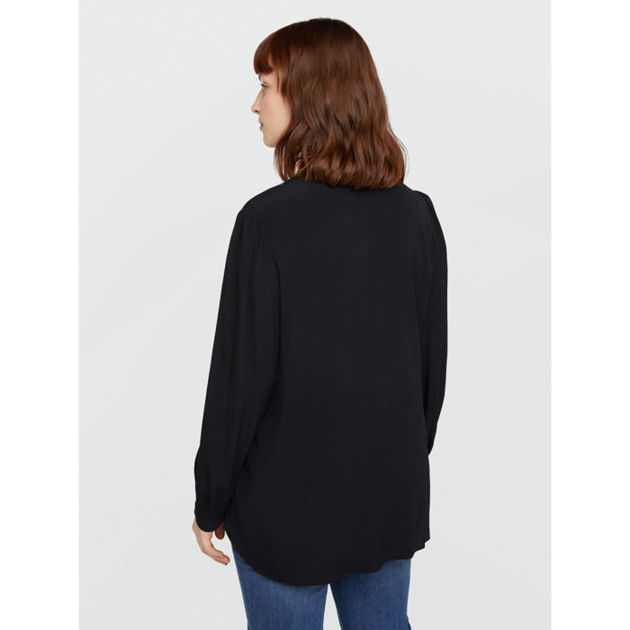 Fiorella Rubino - Blusa de viscosa ECOVERO™ - Negro