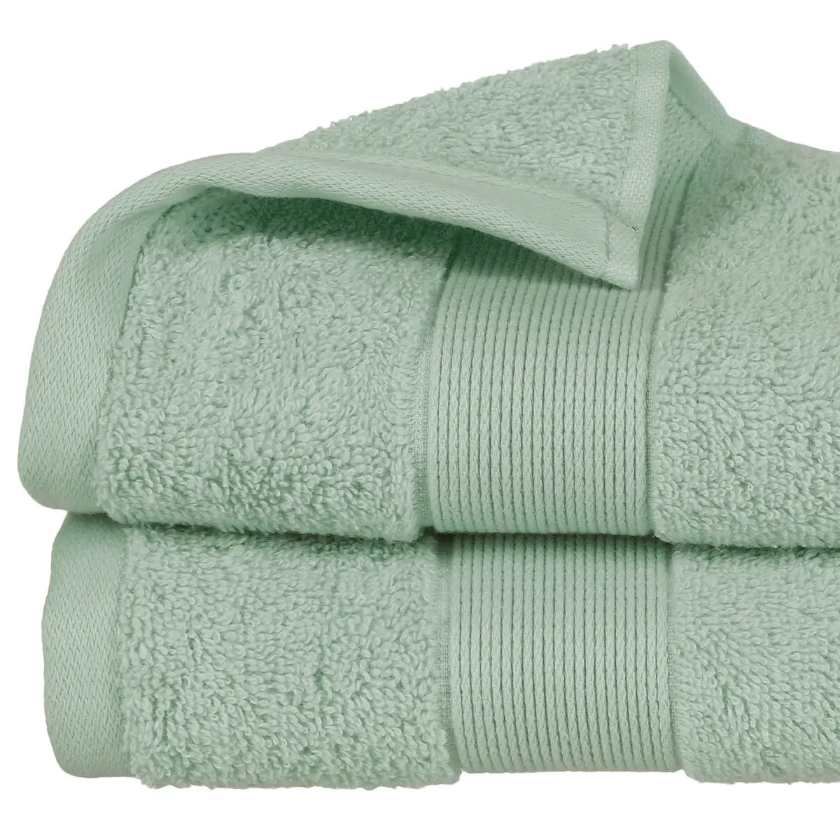 Serviette de toilette "Essentiel" coton vert 50x90cm