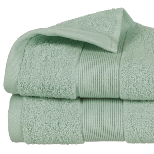 Serviette de toilette "Essentiel" coton vert 50x90cm