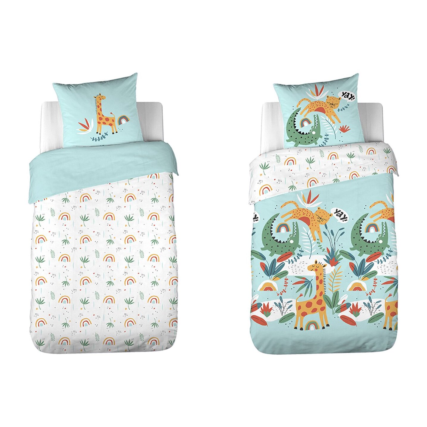 Parure housse de couette 2pcs 100% coton 57fils poumba