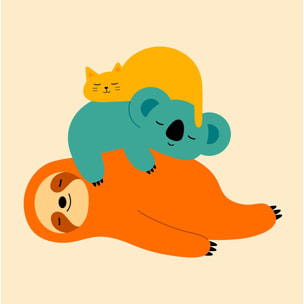 Tableau enfant étant paresseux Toile imprimée