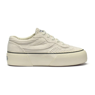 Sneakers Superga Donna Bianco 3041 REVOLLEY PLATFORM CORDUROY