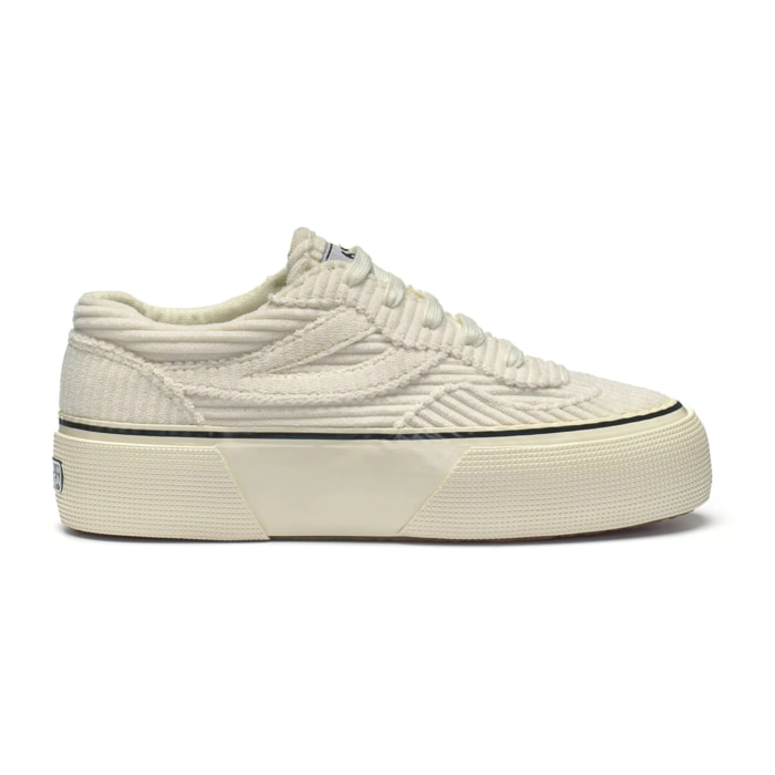 Sneakers Superga Donna Bianco 3041 REVOLLEY PLATFORM CORDUROY