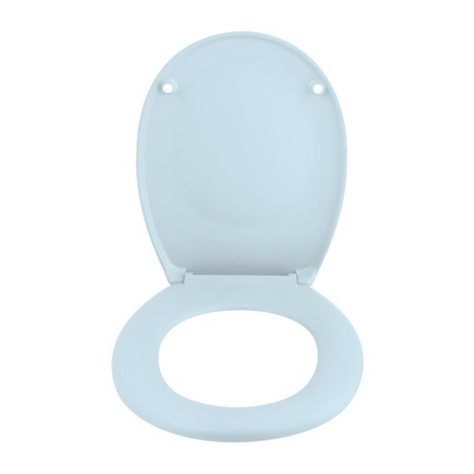 Abattant wc Thermo dur avec frein de chute NEELA Bleu Glacé mat - Charnières ABS Chromé Spirella