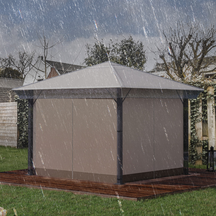 Cubierta Protectora para Gazebo 3x3 m Cubierta Impermeable para Pérgola Toldo Carpa Funda Protectora Protección contra la Intemperie Transparente