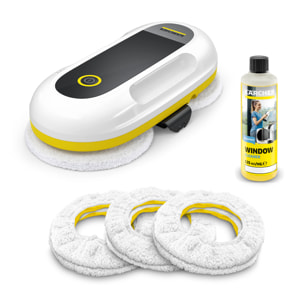 Robot lave vitres Karcher RCW 2 - 62 dB - nettoyage automatique - nettoyage bordures - télécommande - 6 lingettes/détergent 125ml