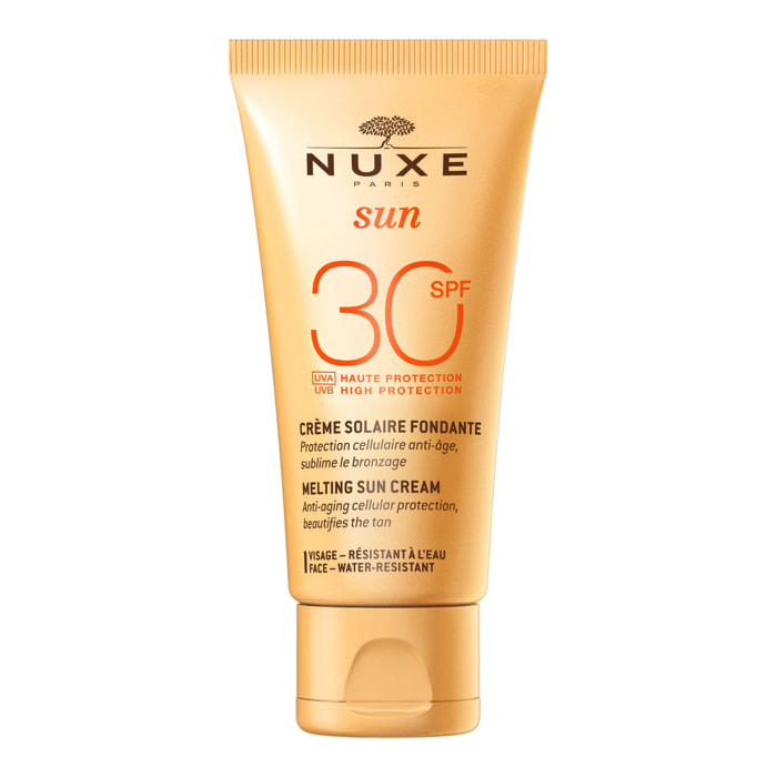 Crème solaire visage délicieuse Haute Protection SPF30 - Nuxe Sun - Tous types de peaux - 50ml