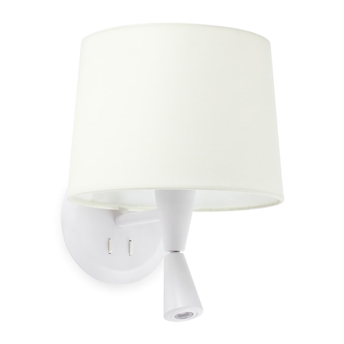 CONGA Lampe applique avec lecteur blanc/blanc