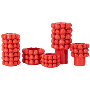 J-Line vase Fraises - céramique - rouge - large - 34.5 cm de hauteur
