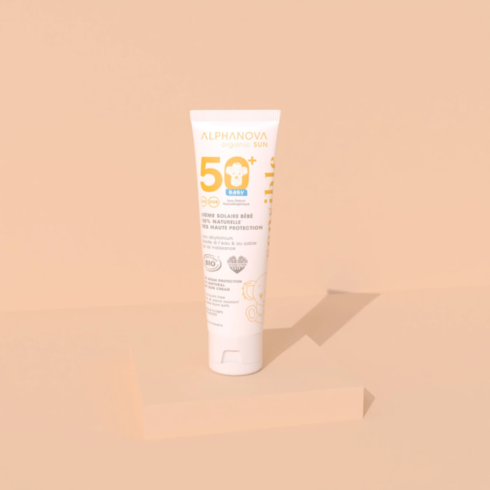 Bébé SPF50+ - Crème Solaire Bébé 100% Naturelle Bio